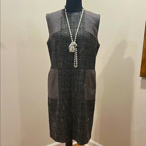 RED VALENTINO Elegant Gray Tweed Dress